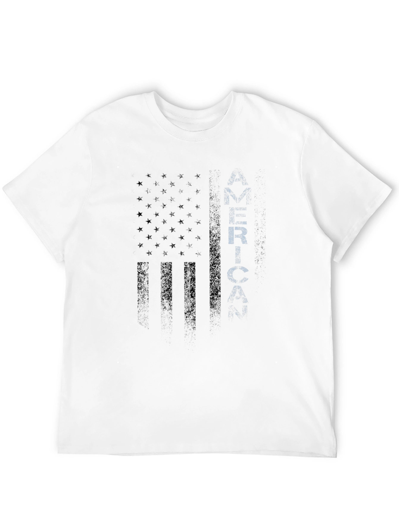 Mens Black American Flag Graphic T-Shirt