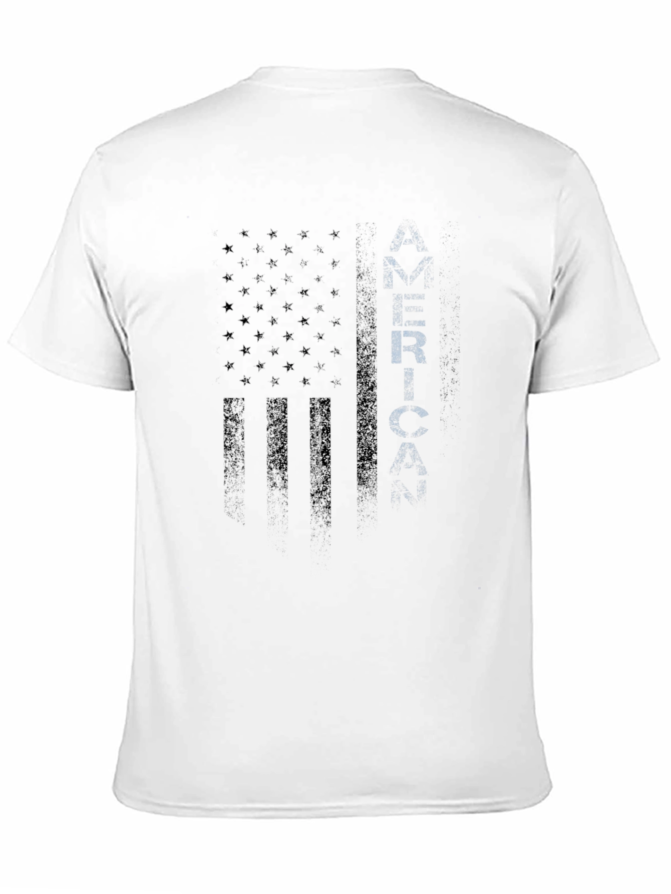 Mens Black American Flag Graphic T-Shirt