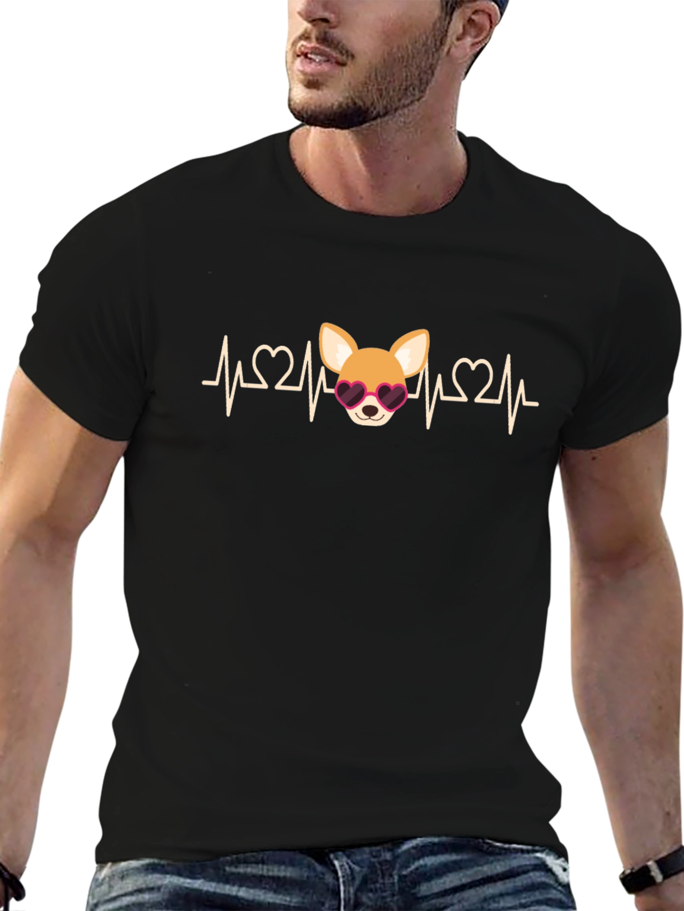 Heartbeat Chihuahua T-Shirt - Cute Dog Tee
