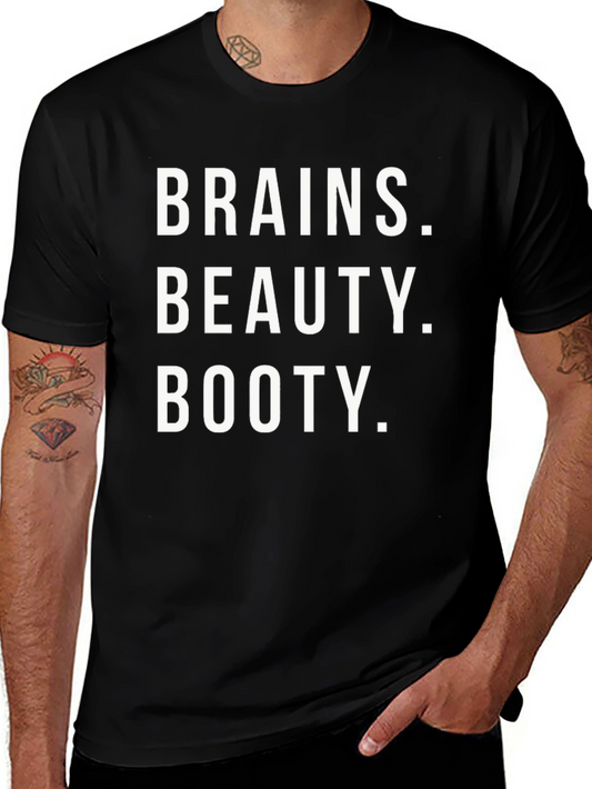 Brains Beauty Booty Graphic Tee
