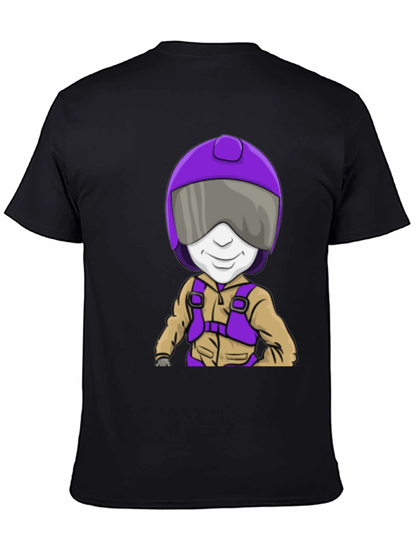 Cool Skydiver Cartoon Graphic T-Shirt