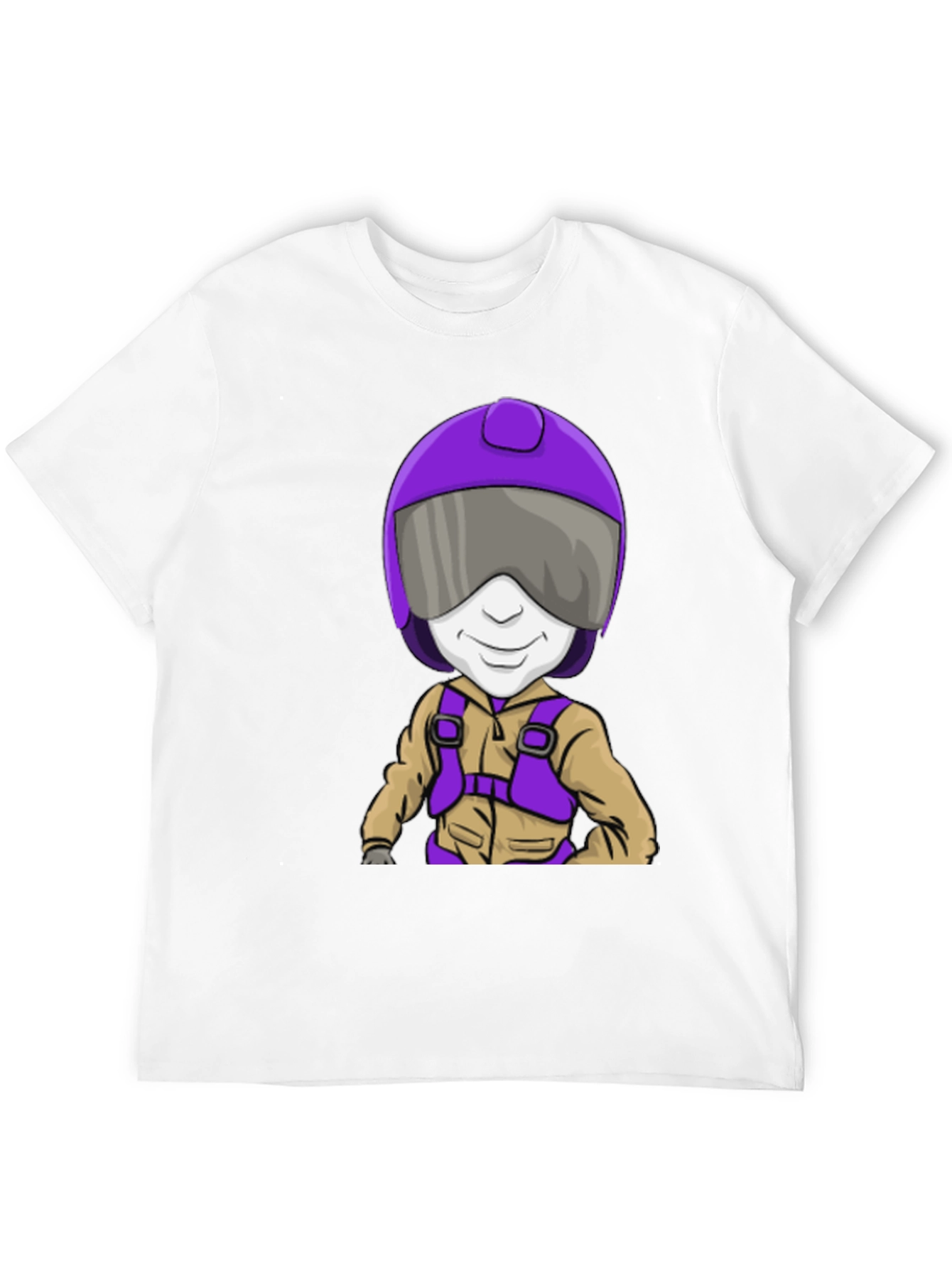 Cool Skydiver Cartoon Graphic T-Shirt