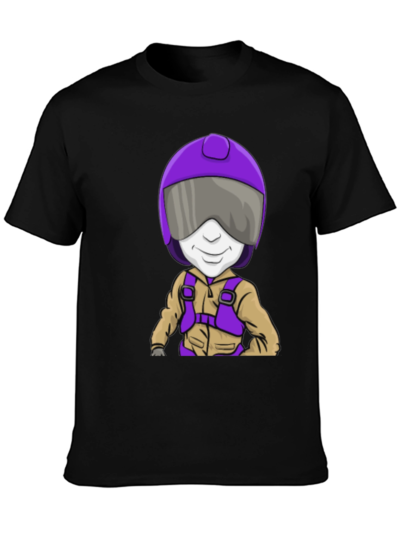 Cool Skydiver Cartoon Graphic T-Shirt