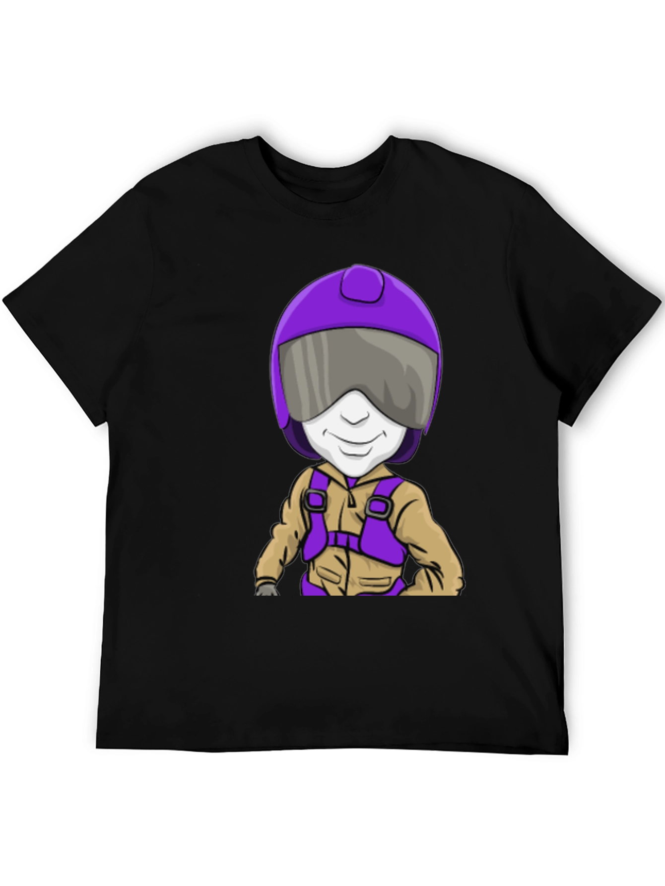 Cool Skydiver Cartoon Graphic T-Shirt