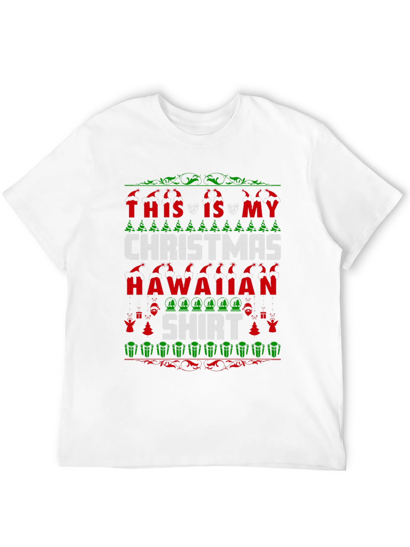 Funny Christmas Hawaiian Shirt - Festive Holiday Tee