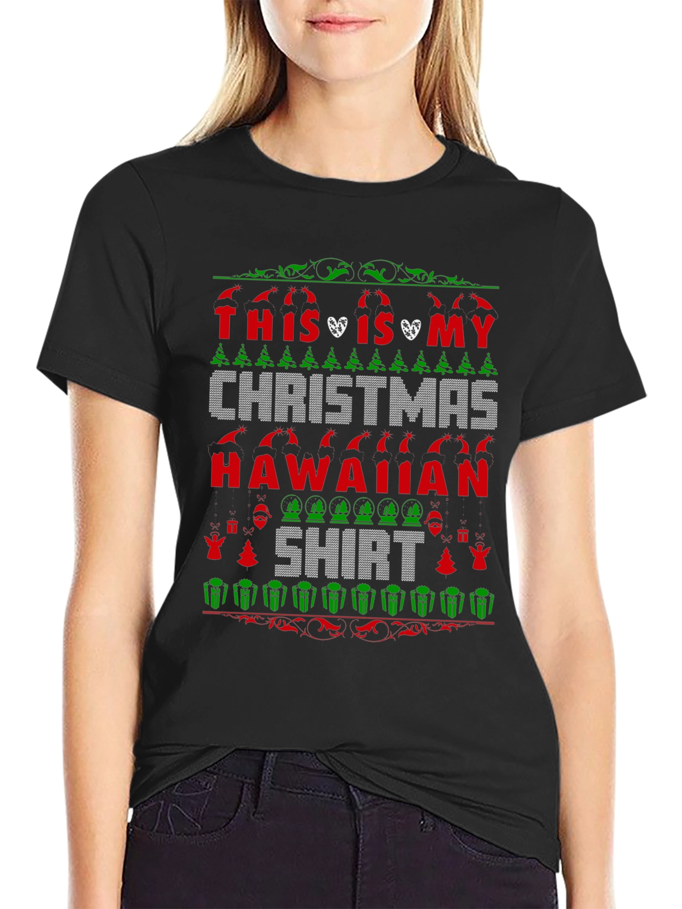 Funny Christmas Hawaiian Shirt - Festive Holiday Tee