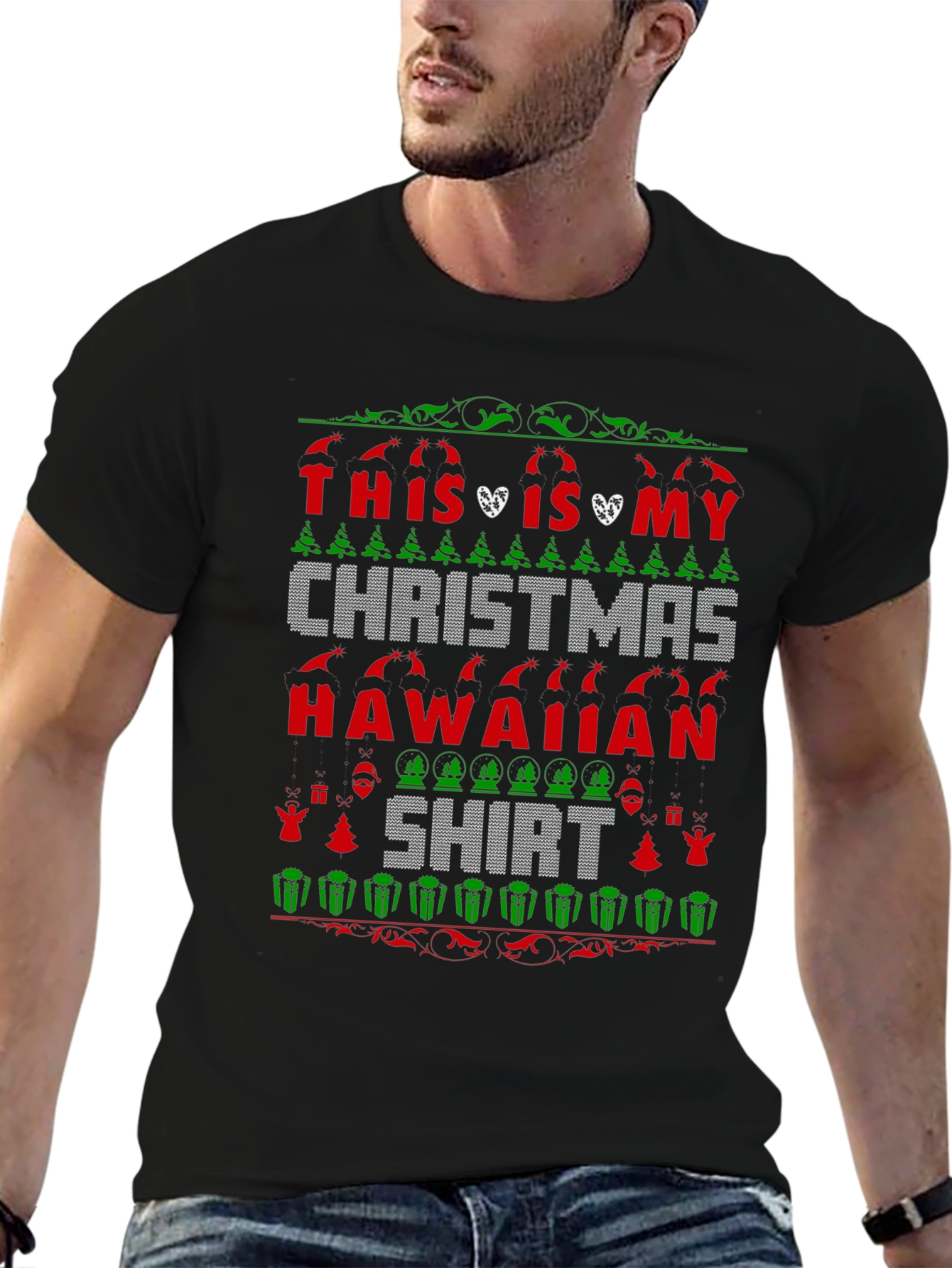 Funny Christmas Hawaiian Shirt - Festive Holiday Tee