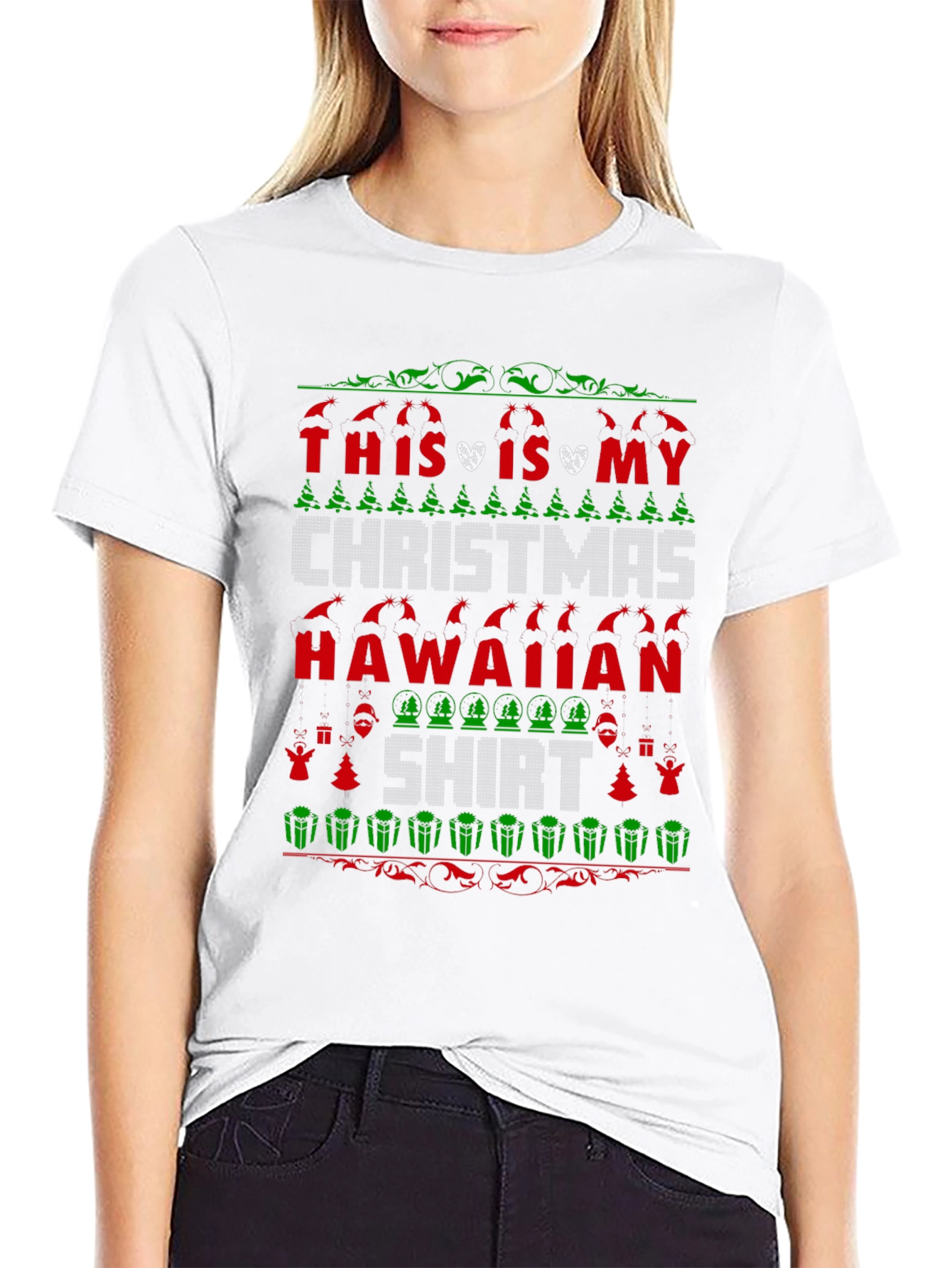 Funny Christmas Hawaiian Shirt - Festive Holiday Tee