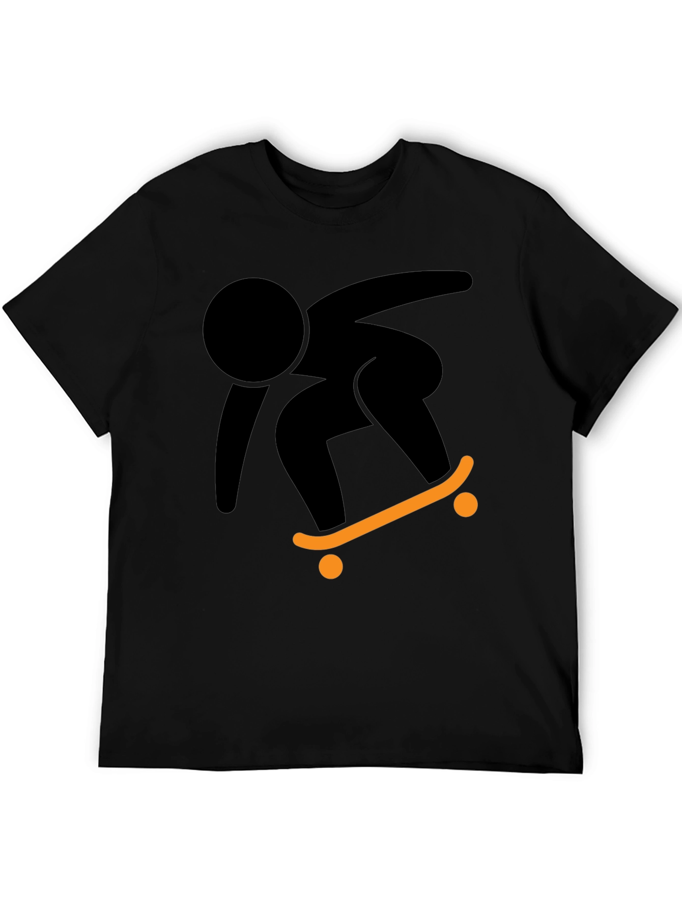 Cool Skateboarder Graphic Tee - Black