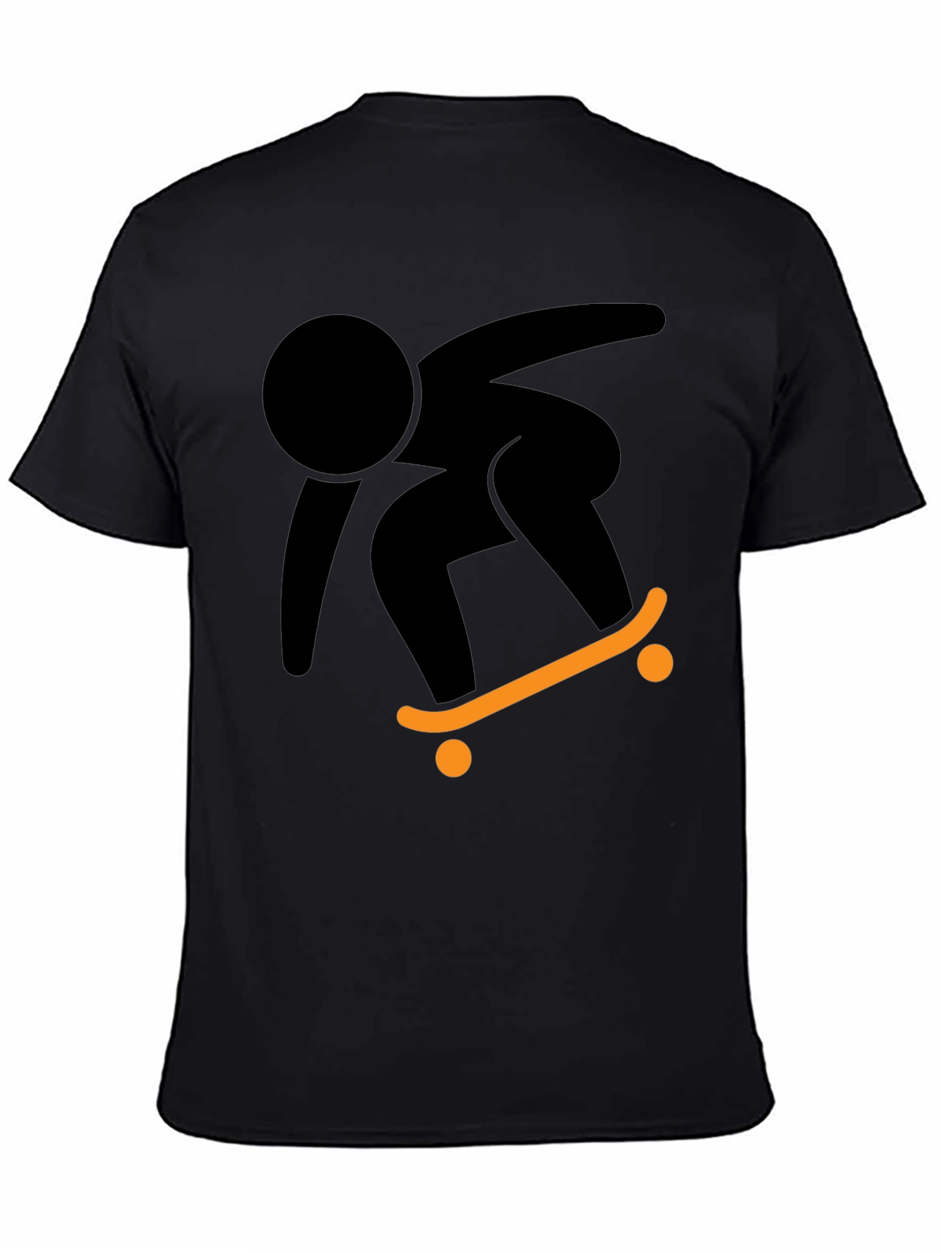 Cool Skateboarder Graphic Tee - Black