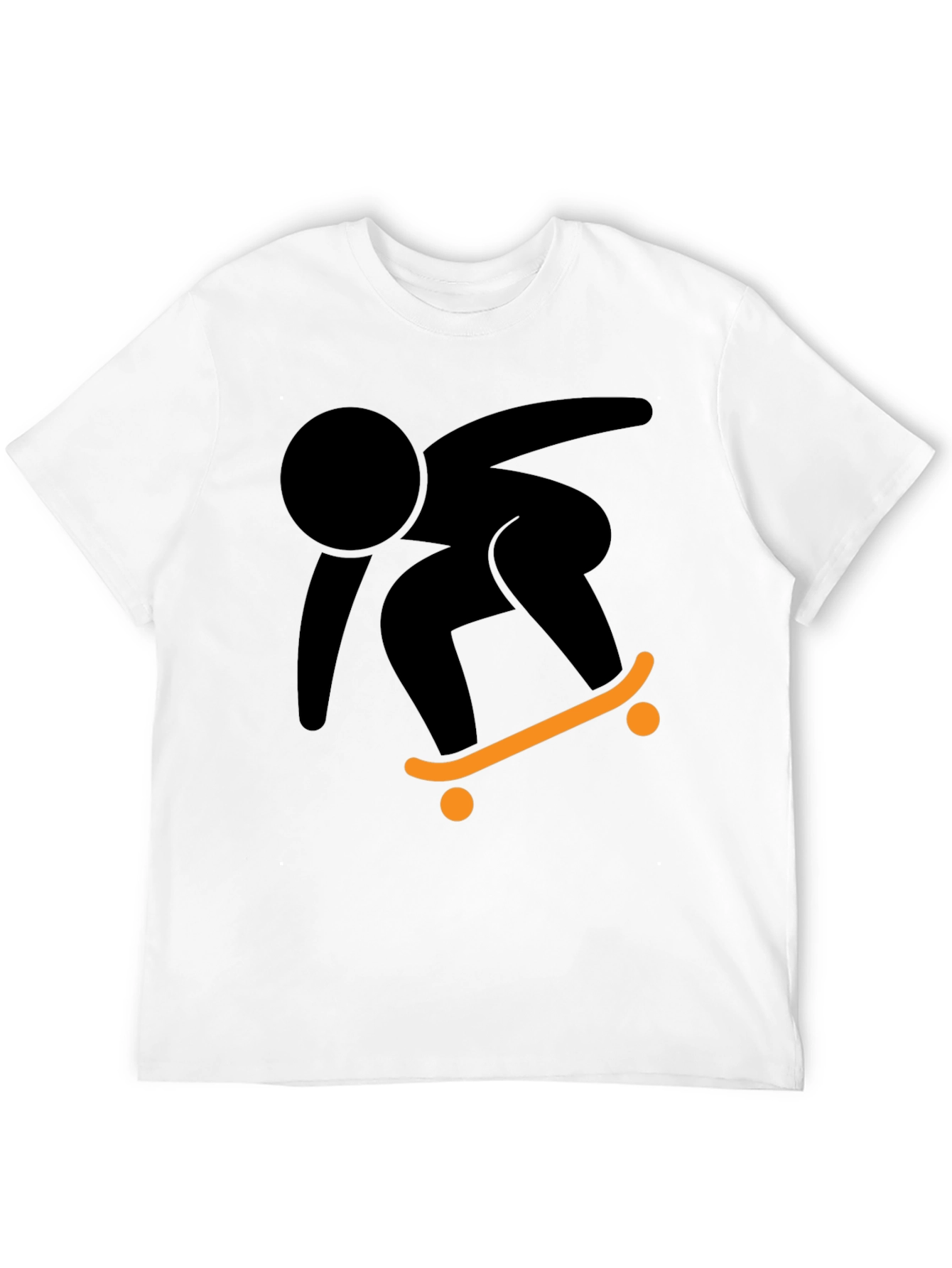 Cool Skateboarder Graphic Tee - Black
