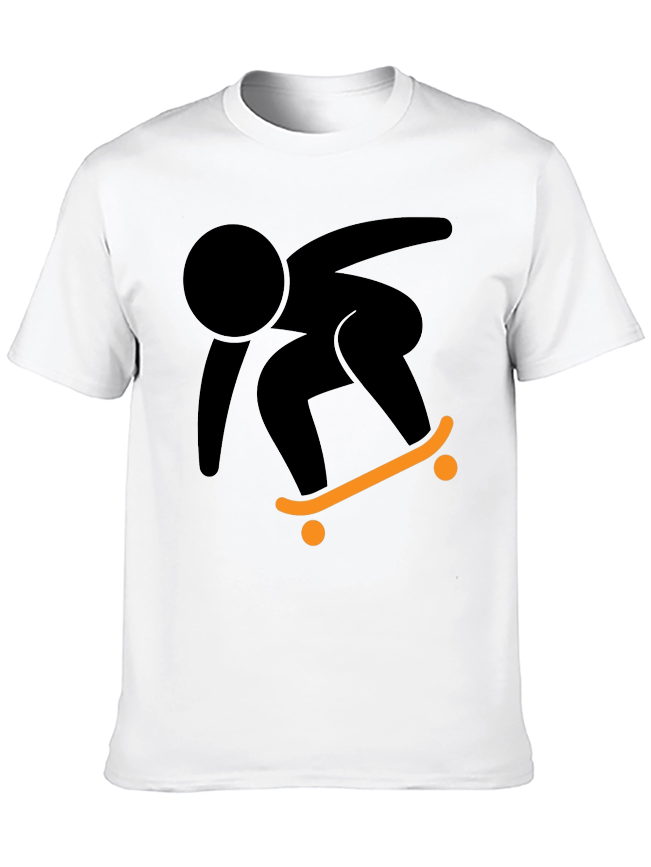 Cool Skateboarder Graphic Tee - Black