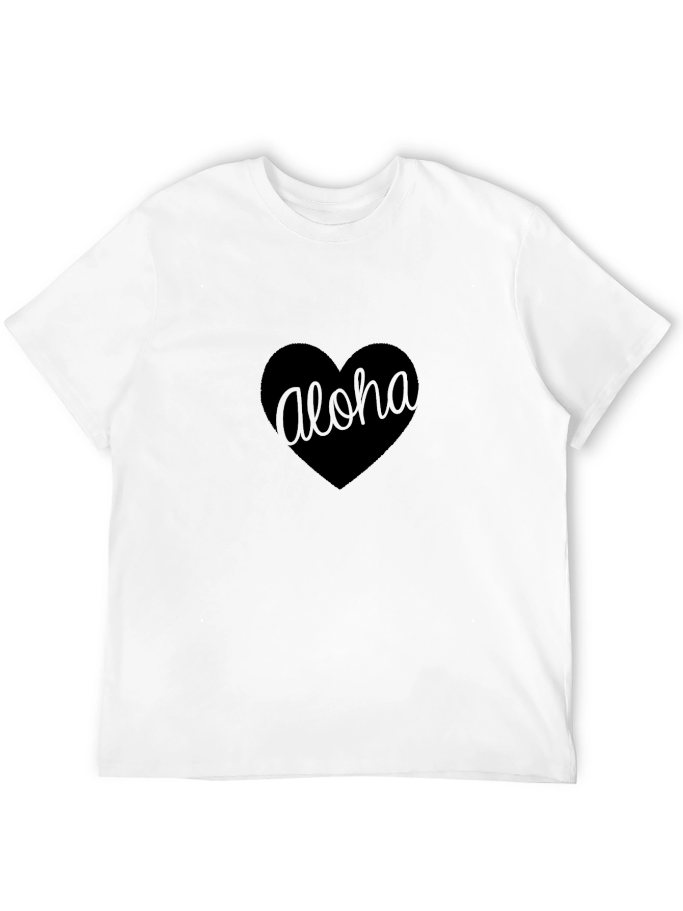 Aloha Heart Graphic Tee - Soft Black Shirt