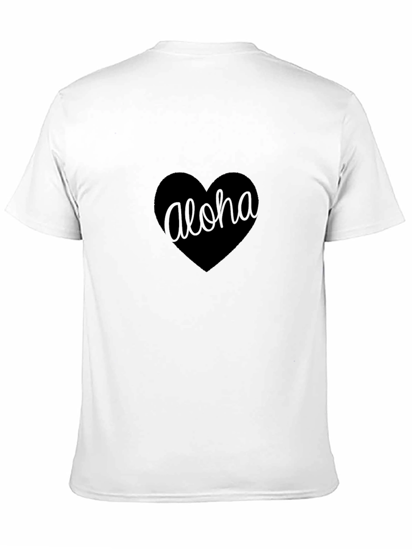 Aloha Heart Graphic Tee - Soft Black Shirt