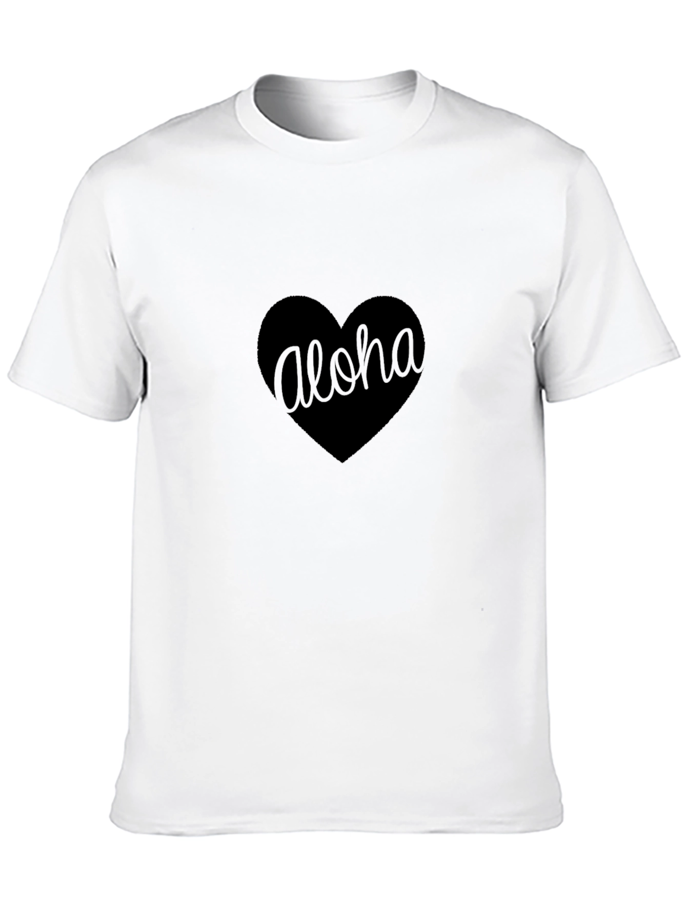 Aloha Heart Graphic Tee - Soft Black Shirt