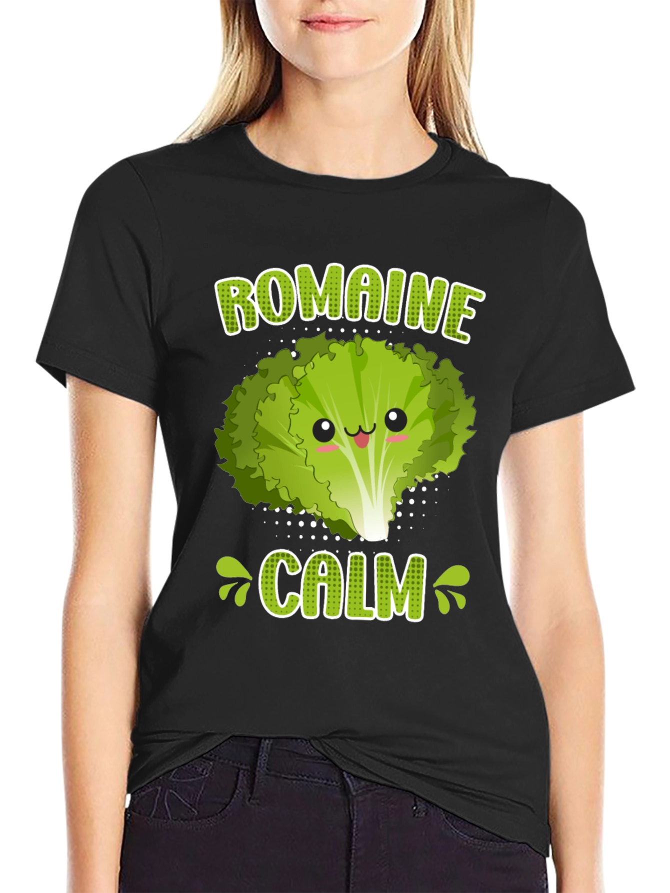 Romaine Calm Funny Vegan Graphic T-Shirt