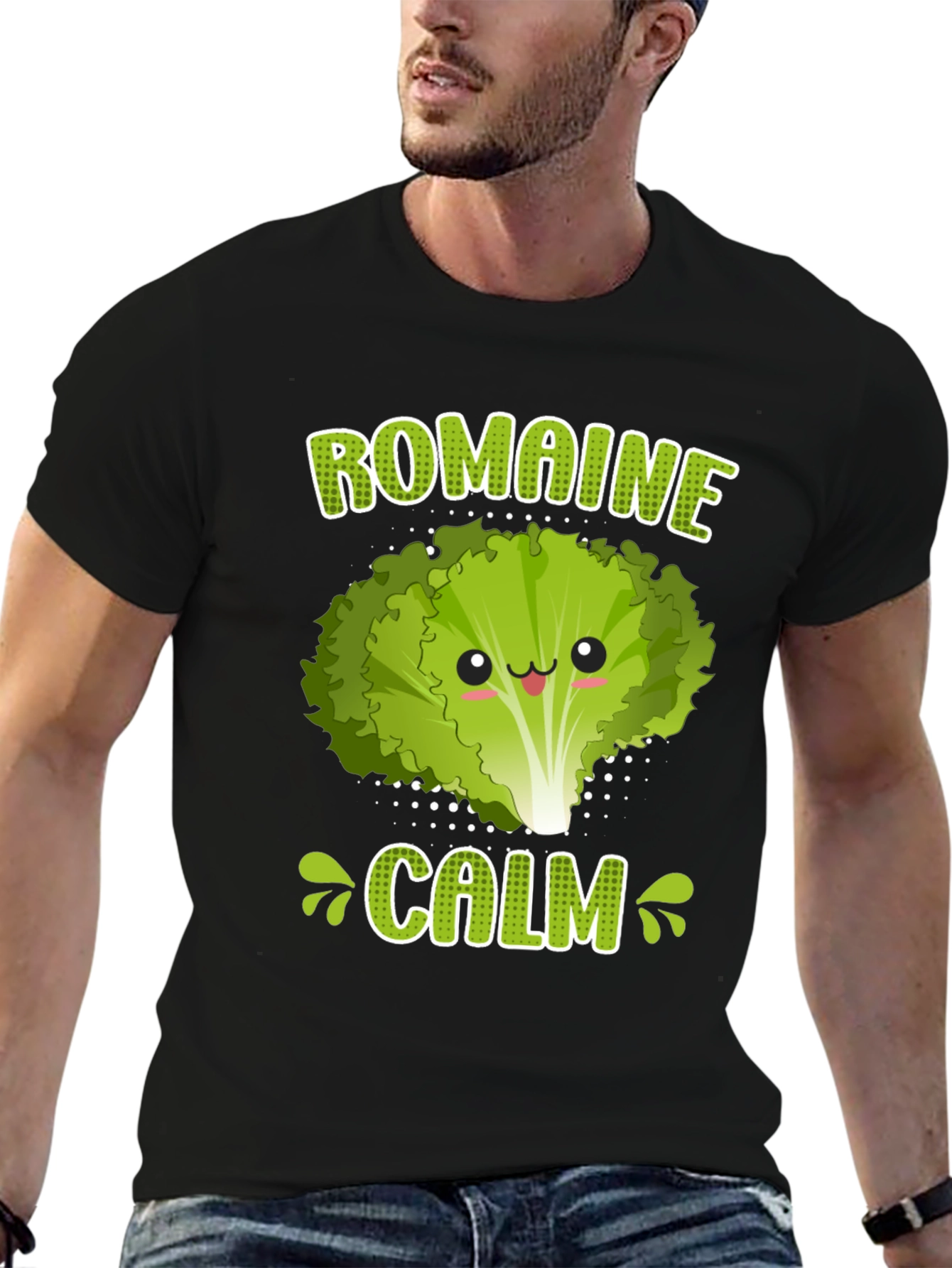 Romaine Calm Funny Vegan Graphic T-Shirt