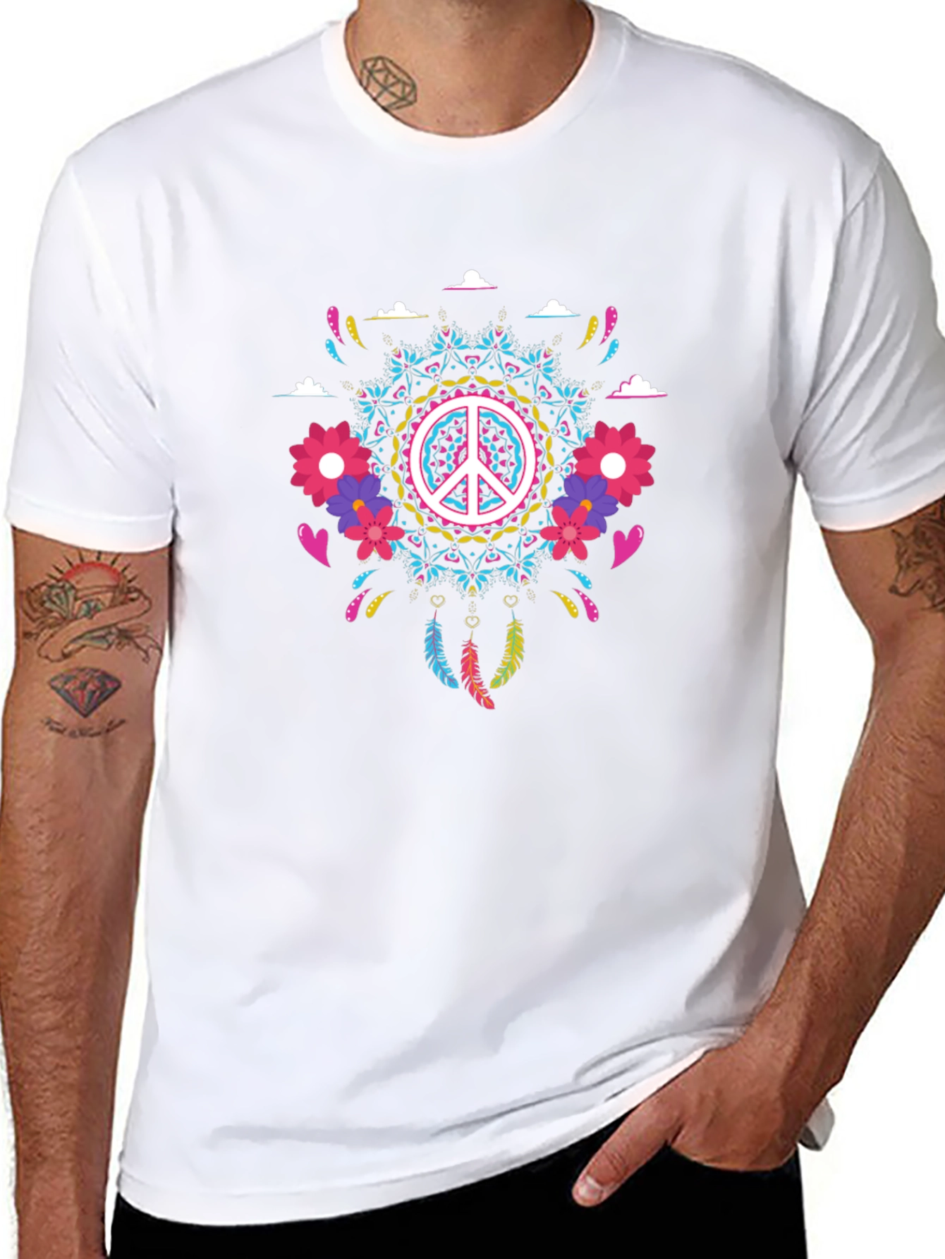 Hippie Peace Sign Graphic Tee