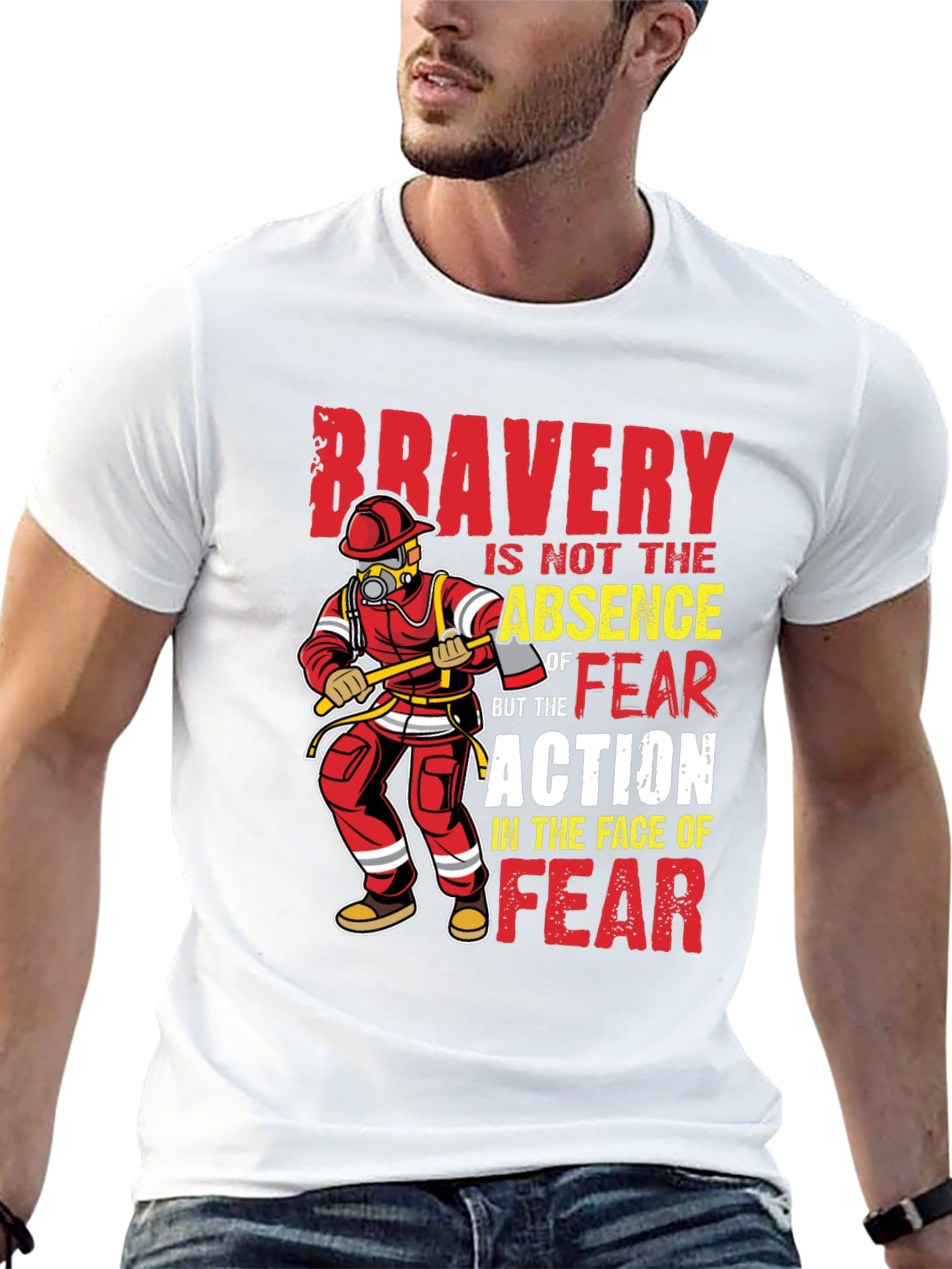 Bravery Firefighter Graphic Tee