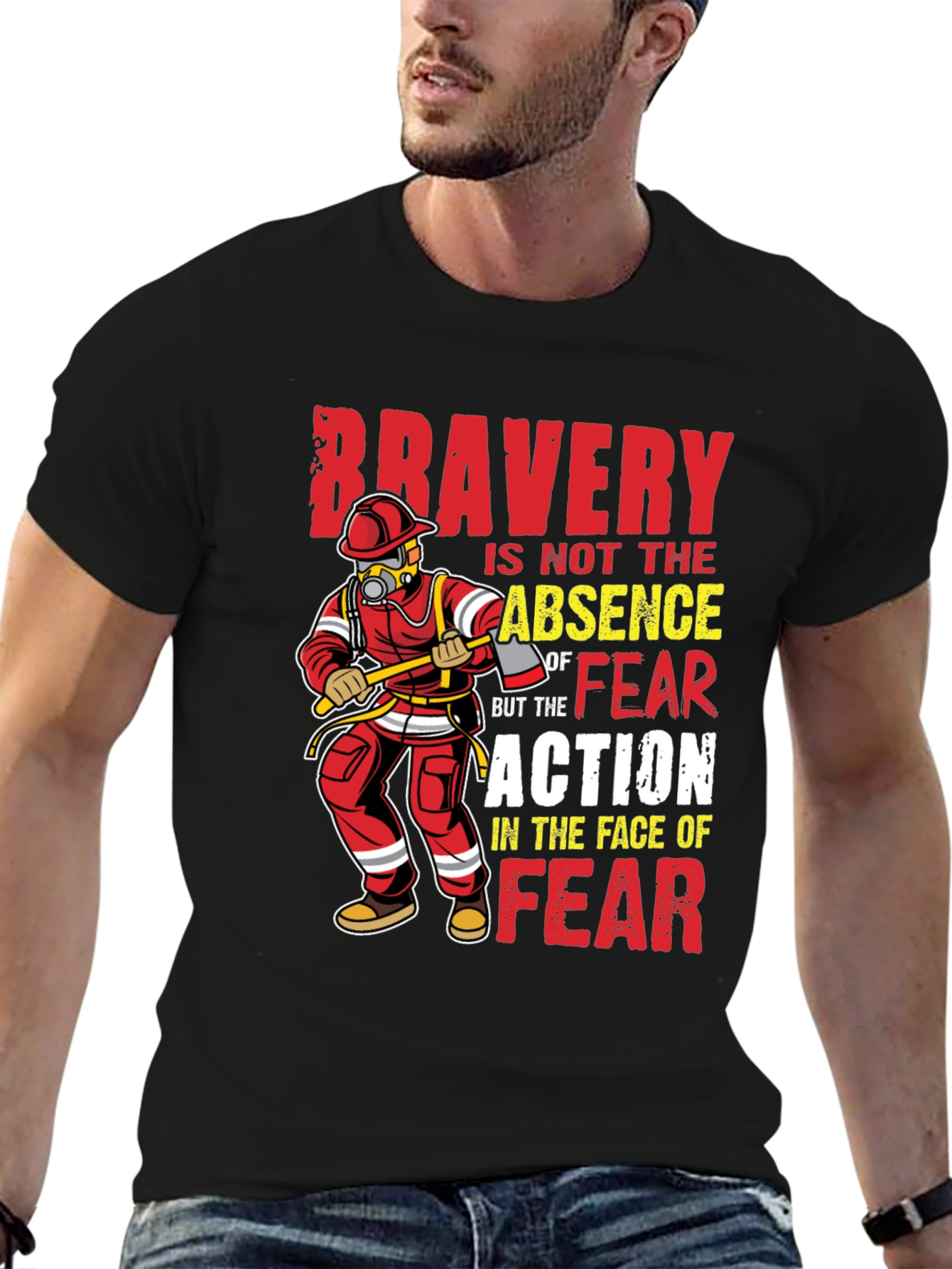 Bravery Firefighter Graphic Tee