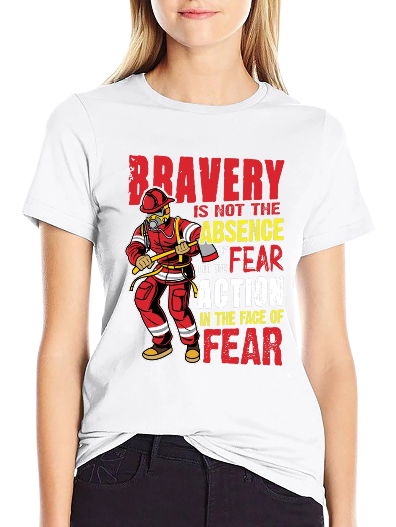 Bravery Firefighter Graphic Tee