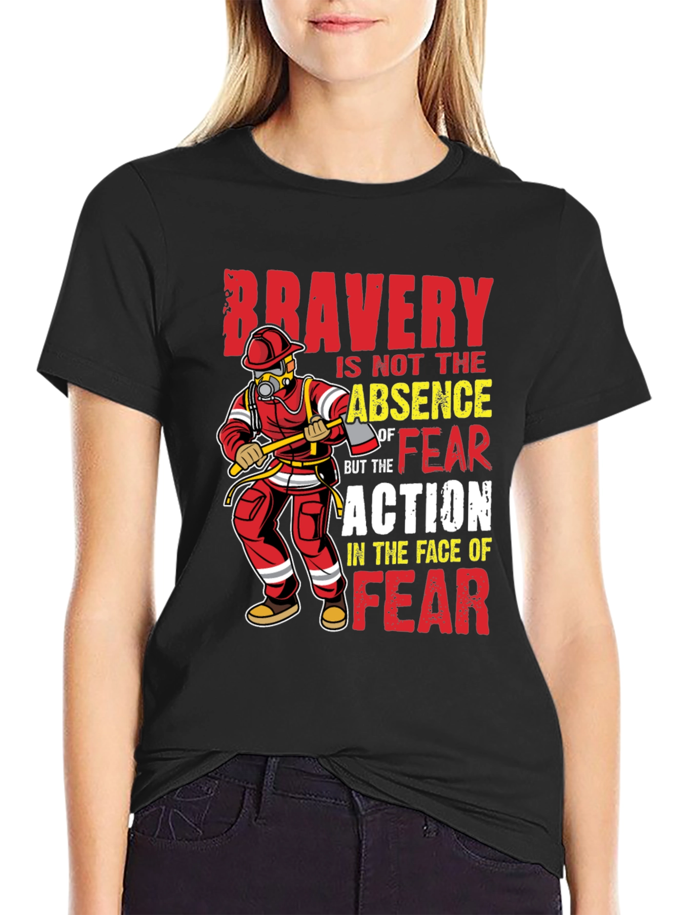 Bravery Firefighter Graphic Tee