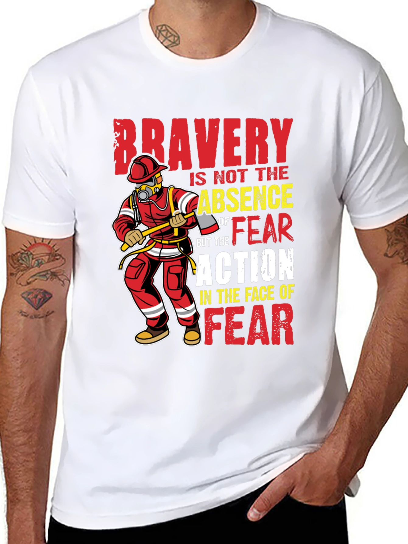 Bravery Firefighter Graphic Tee