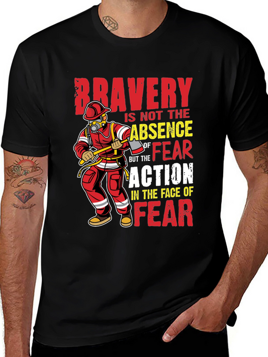 Bravery Firefighter Graphic Tee