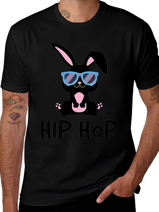 Hip Hop Easter Bunny Graphic Tee - Cool Rabbit Shirt