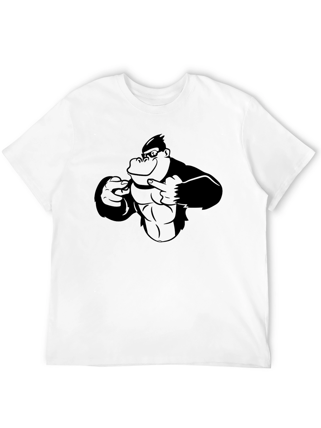 Gorilla Graphic Black T-Shirt - Mens Cool Tee