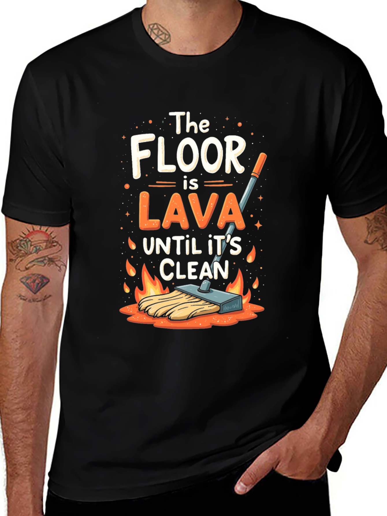 The Floor is Lava Cleaning T-Shirt