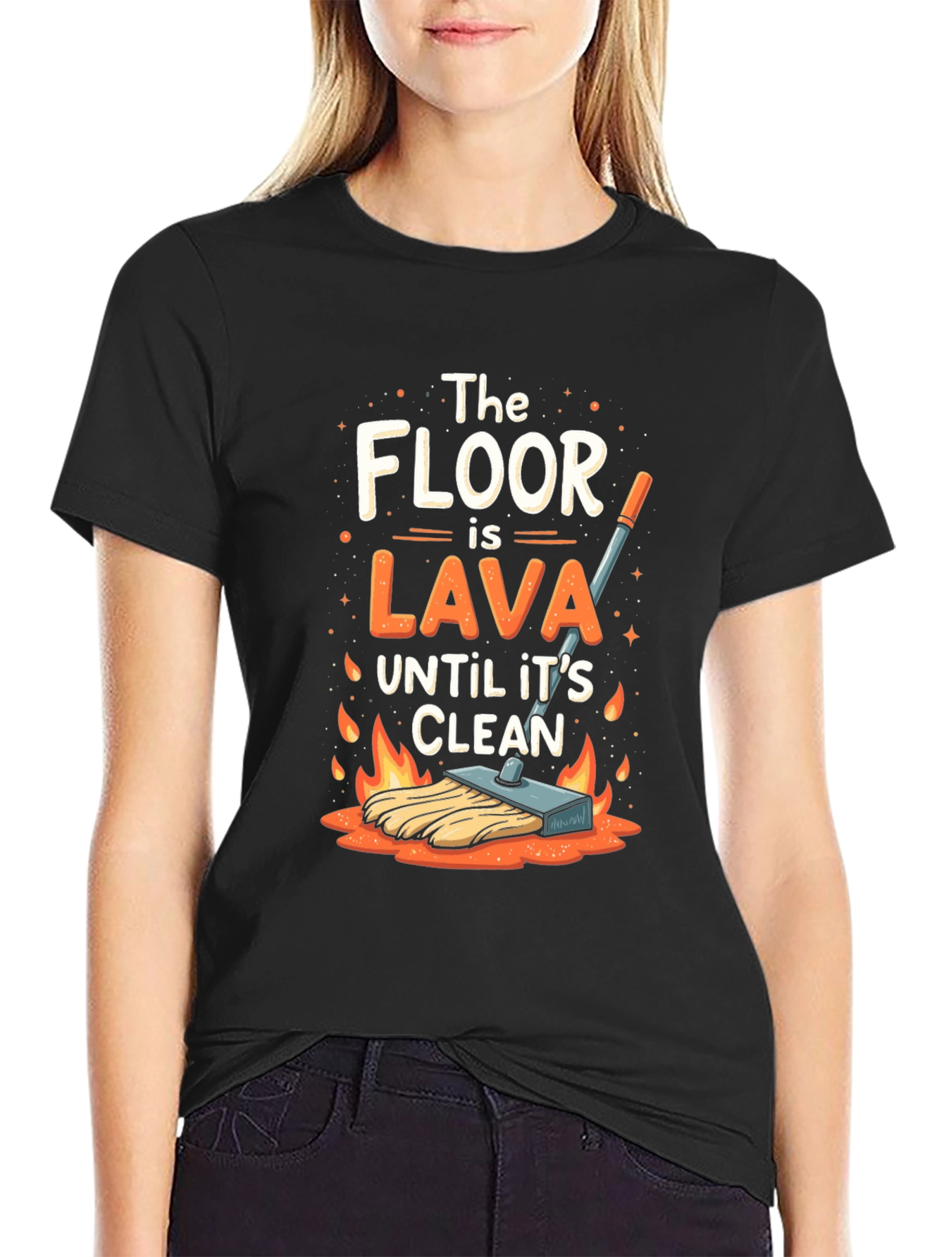 The Floor is Lava Cleaning T-Shirt