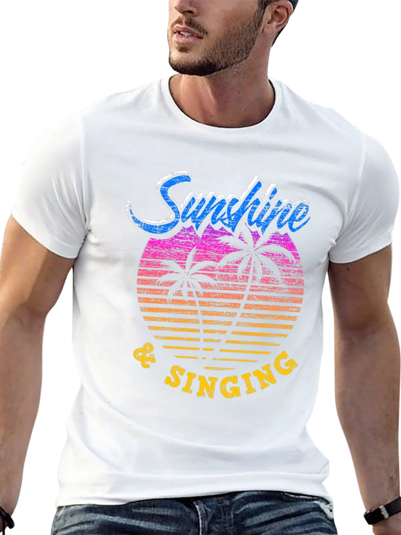 Sunshine & Singing Black Graphic T-Shirt