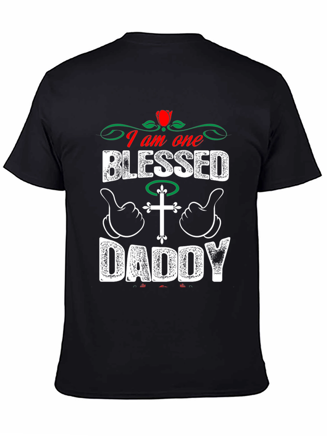 Blessed Daddy Graphic T-Shirt - Black