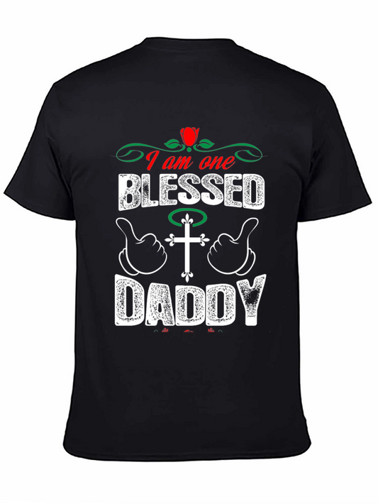 Blessed Daddy Graphic T-Shirt - Black
