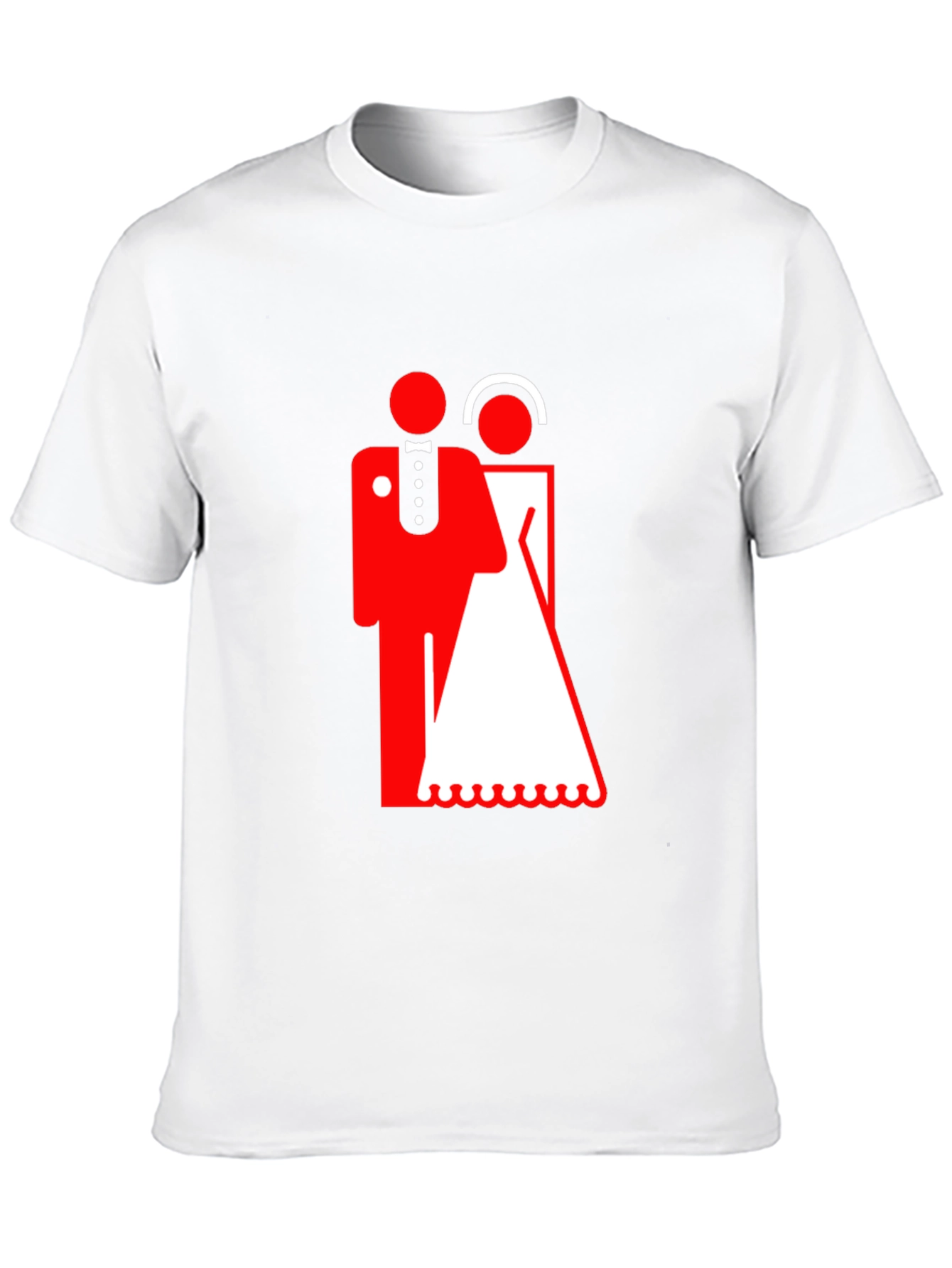 Bride & Groom Graphic Tee - Black Cotton Blend