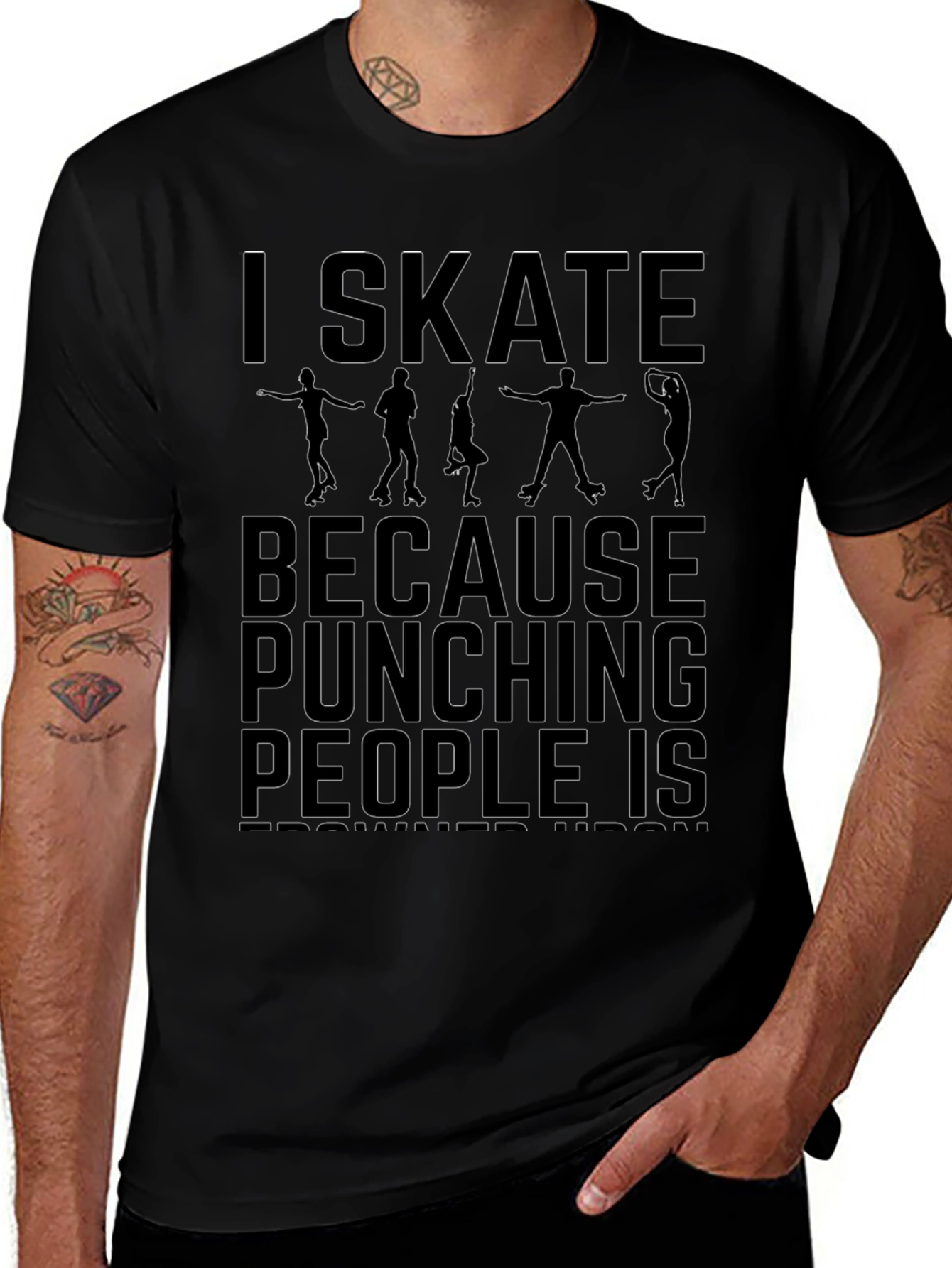 I Skate Because Punching People Is Frowned Upon T-Shirt