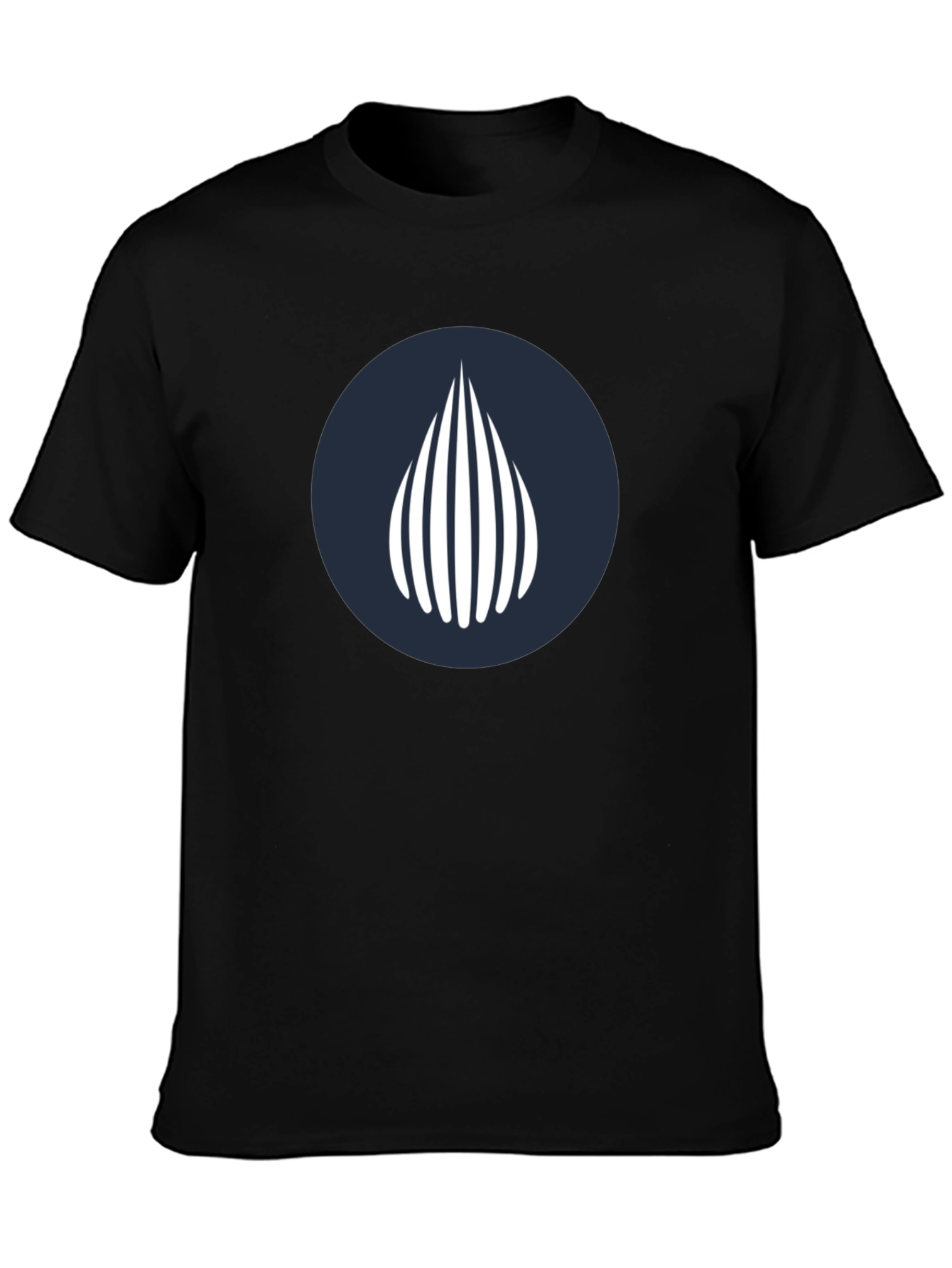 Modern Graphic Tee - Geometric Waterdrop Design