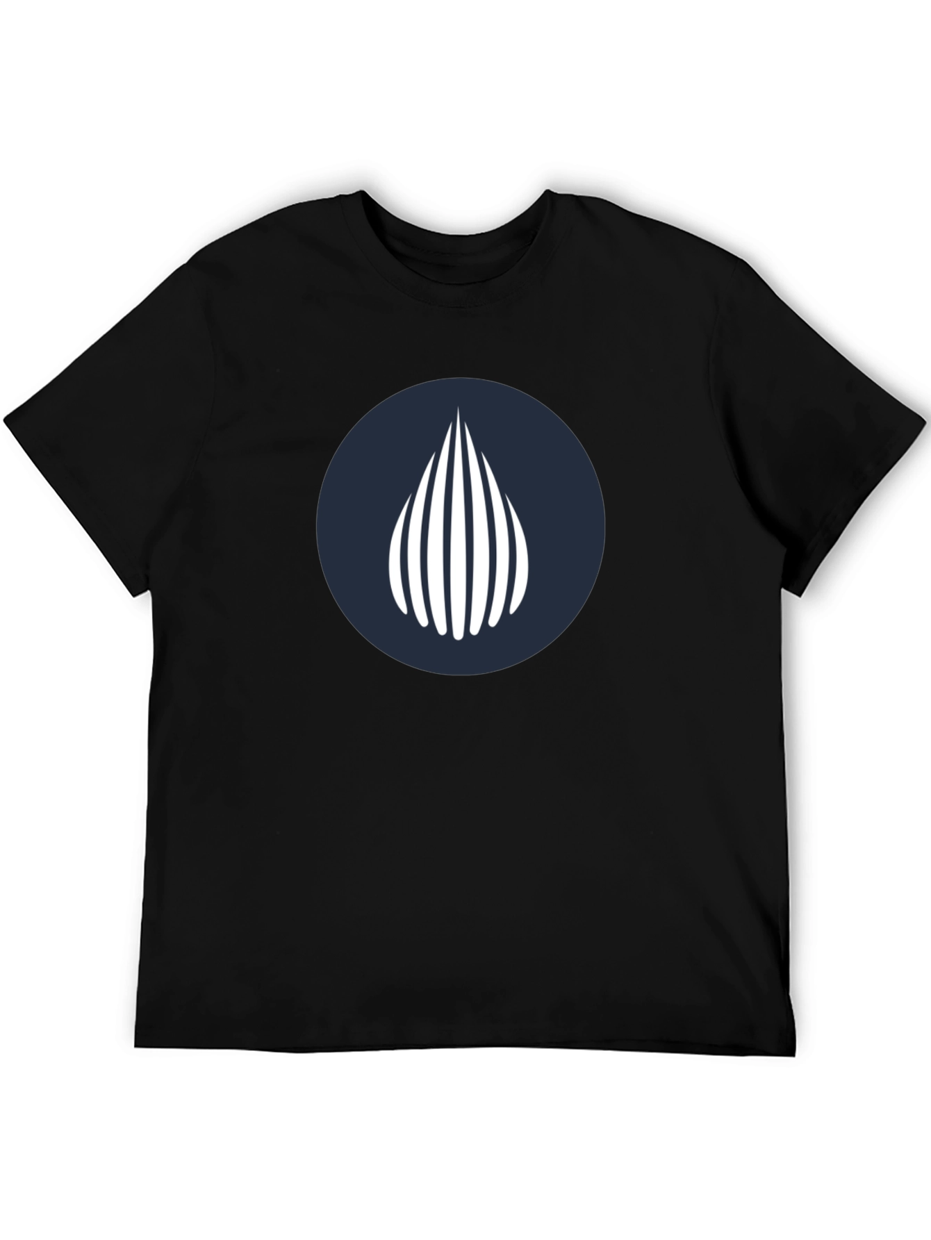 Modern Graphic Tee - Geometric Waterdrop Design