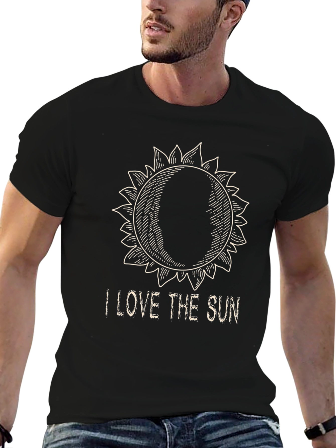 I Love The Sun Graphic T-Shirt - Black