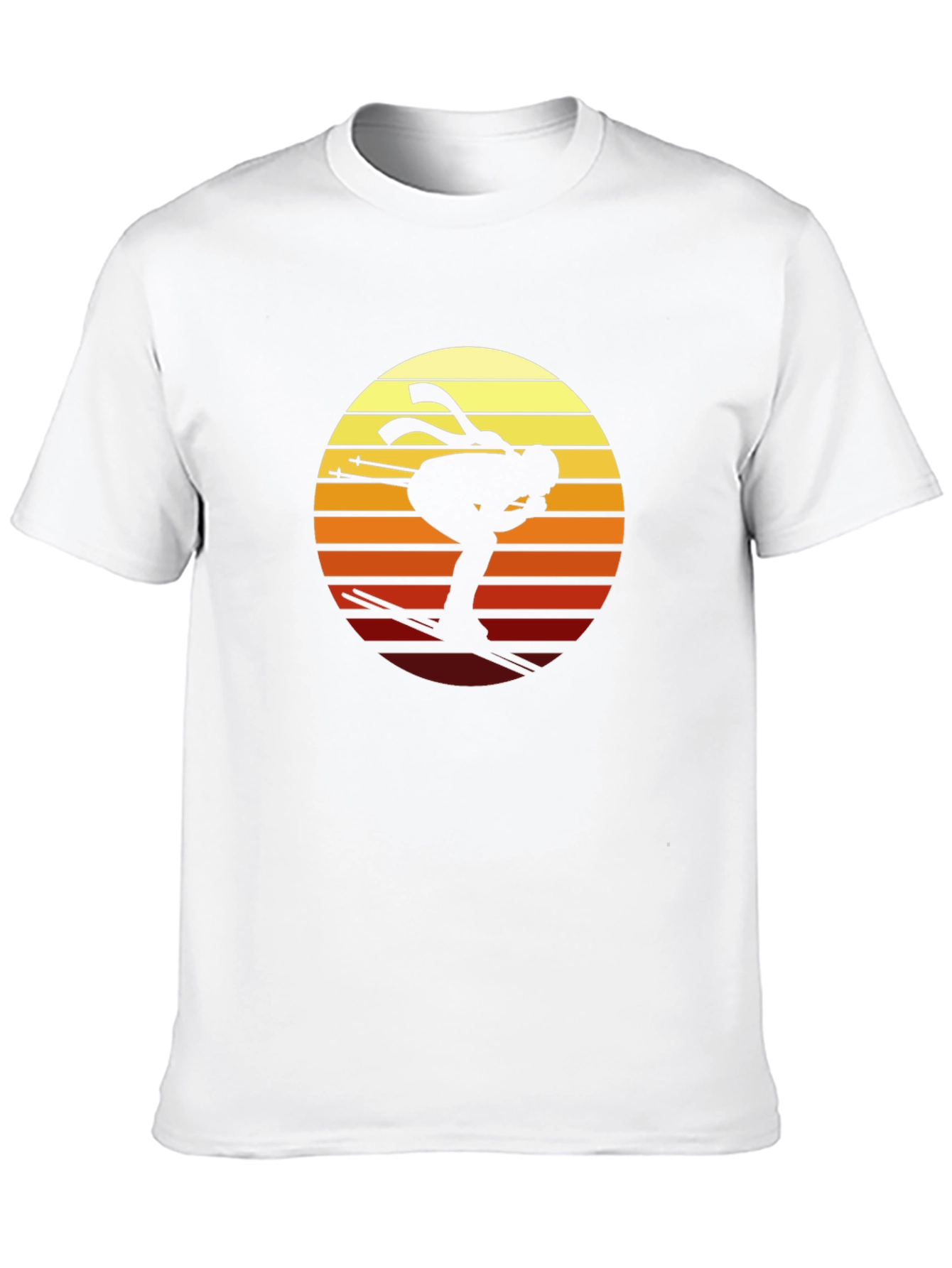 Retro Skier Graphic T-Shirt - Black