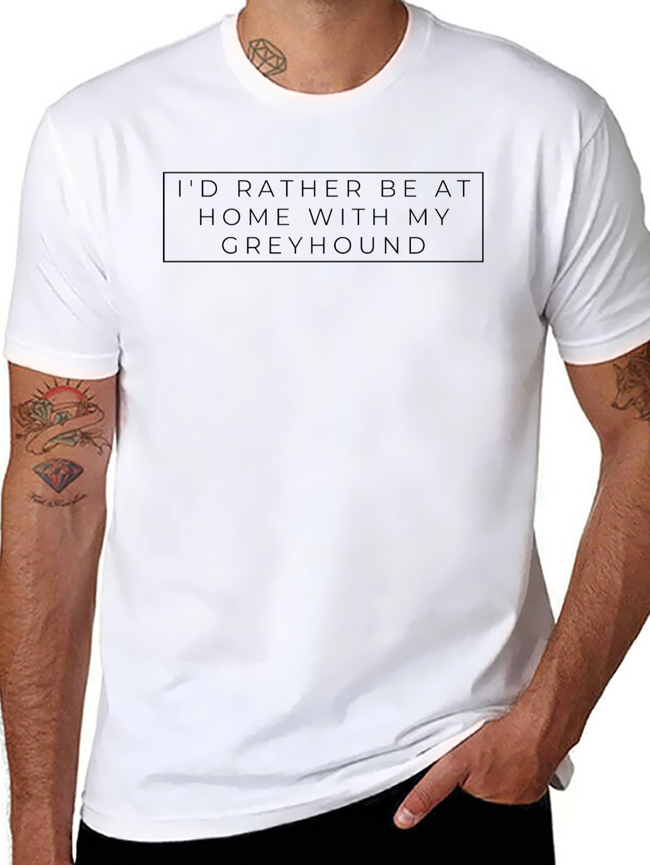 Greyhound Lovers Black T-Shirt