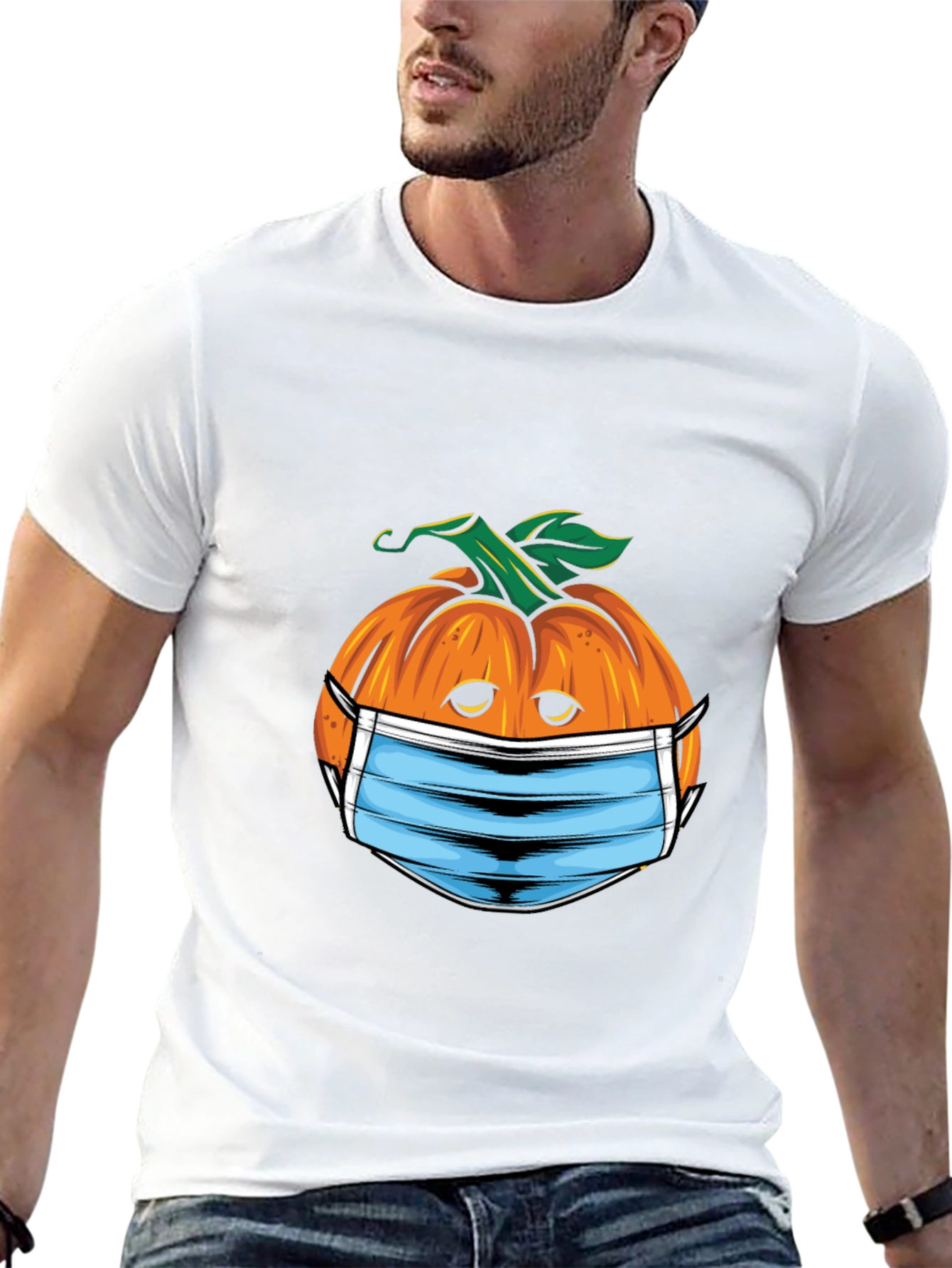 Masked Pumpkin Graphic Tee - Halloween Ready!