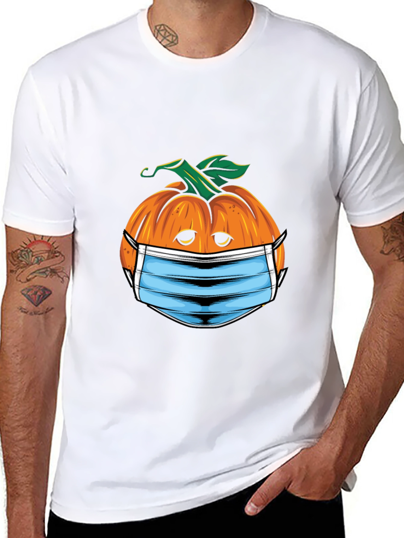 Masked Pumpkin Graphic Tee - Halloween Ready!