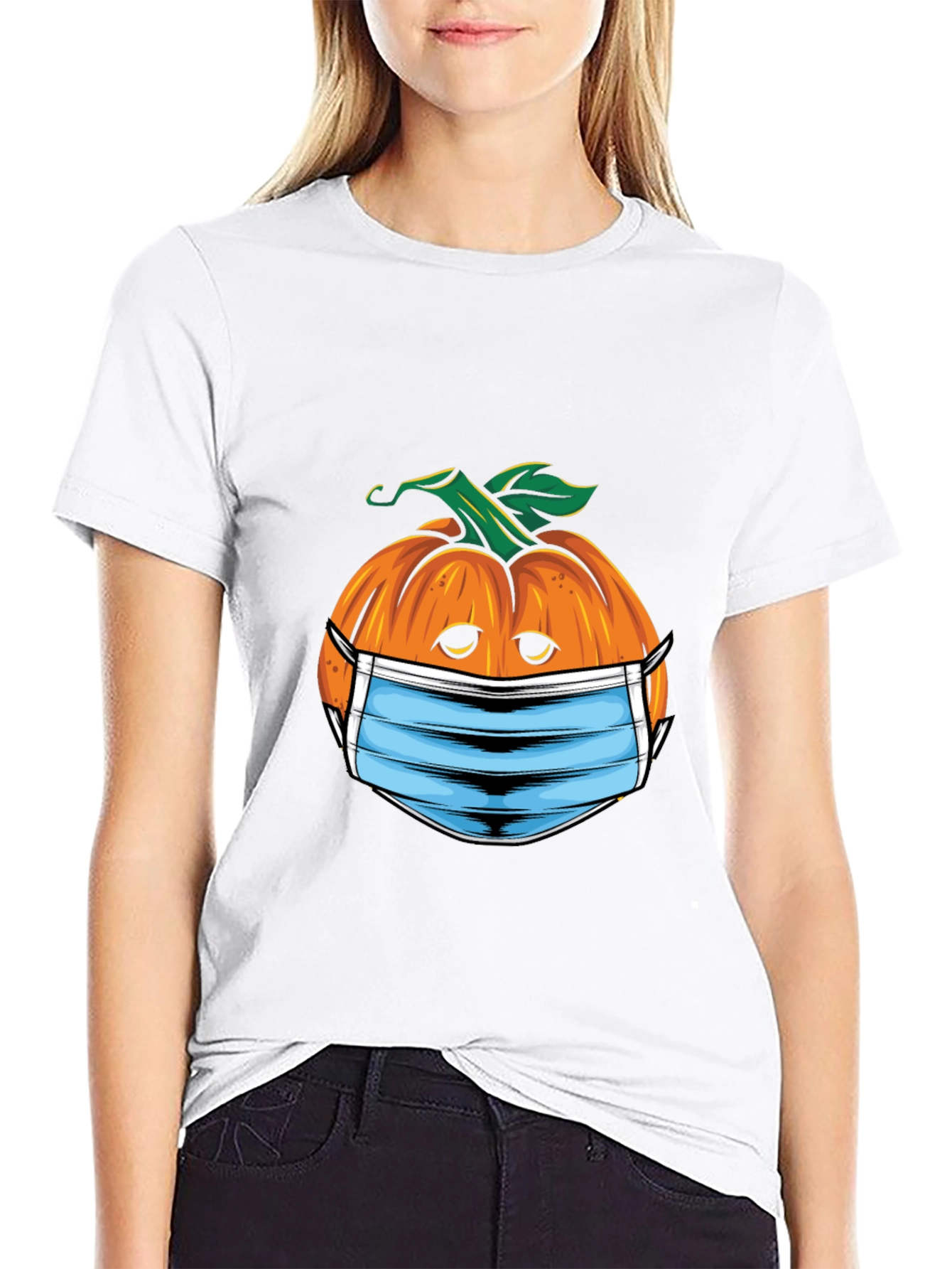 Masked Pumpkin Graphic Tee - Halloween Ready!