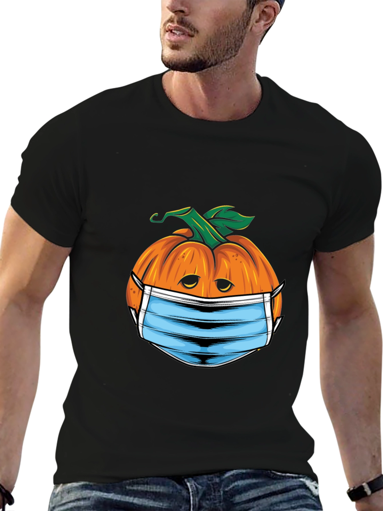 Masked Pumpkin Graphic Tee - Halloween Ready!