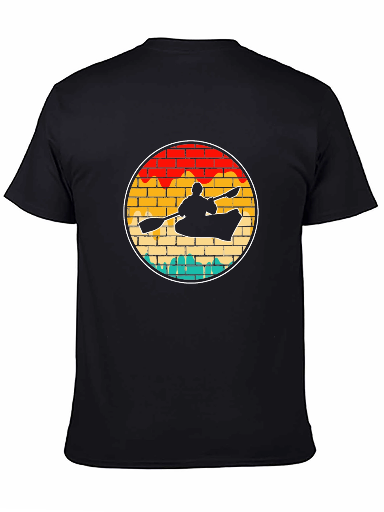 Kayaking Sunset Retro T-Shirt