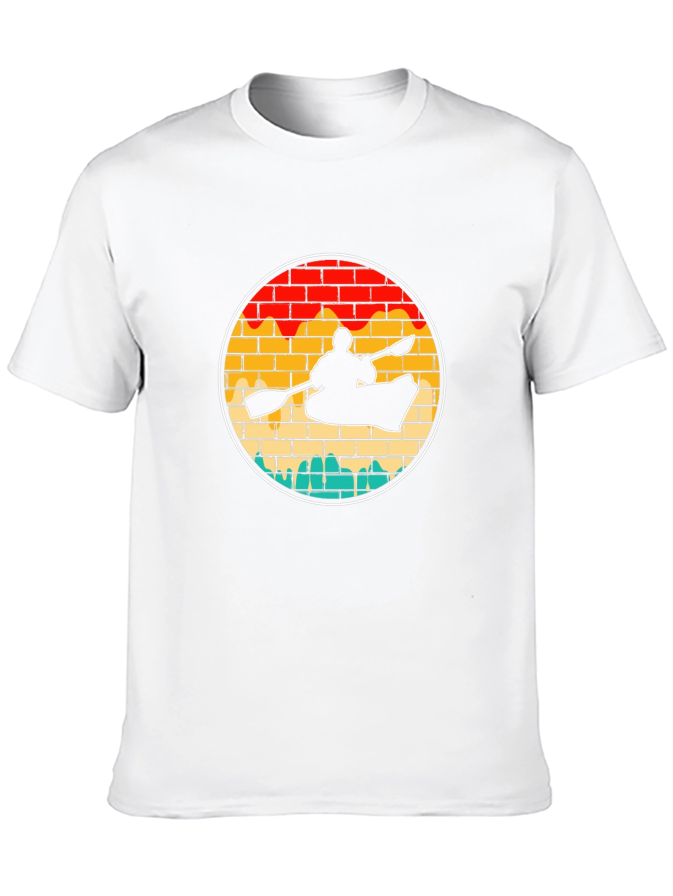 Kayaking Sunset Retro T-Shirt