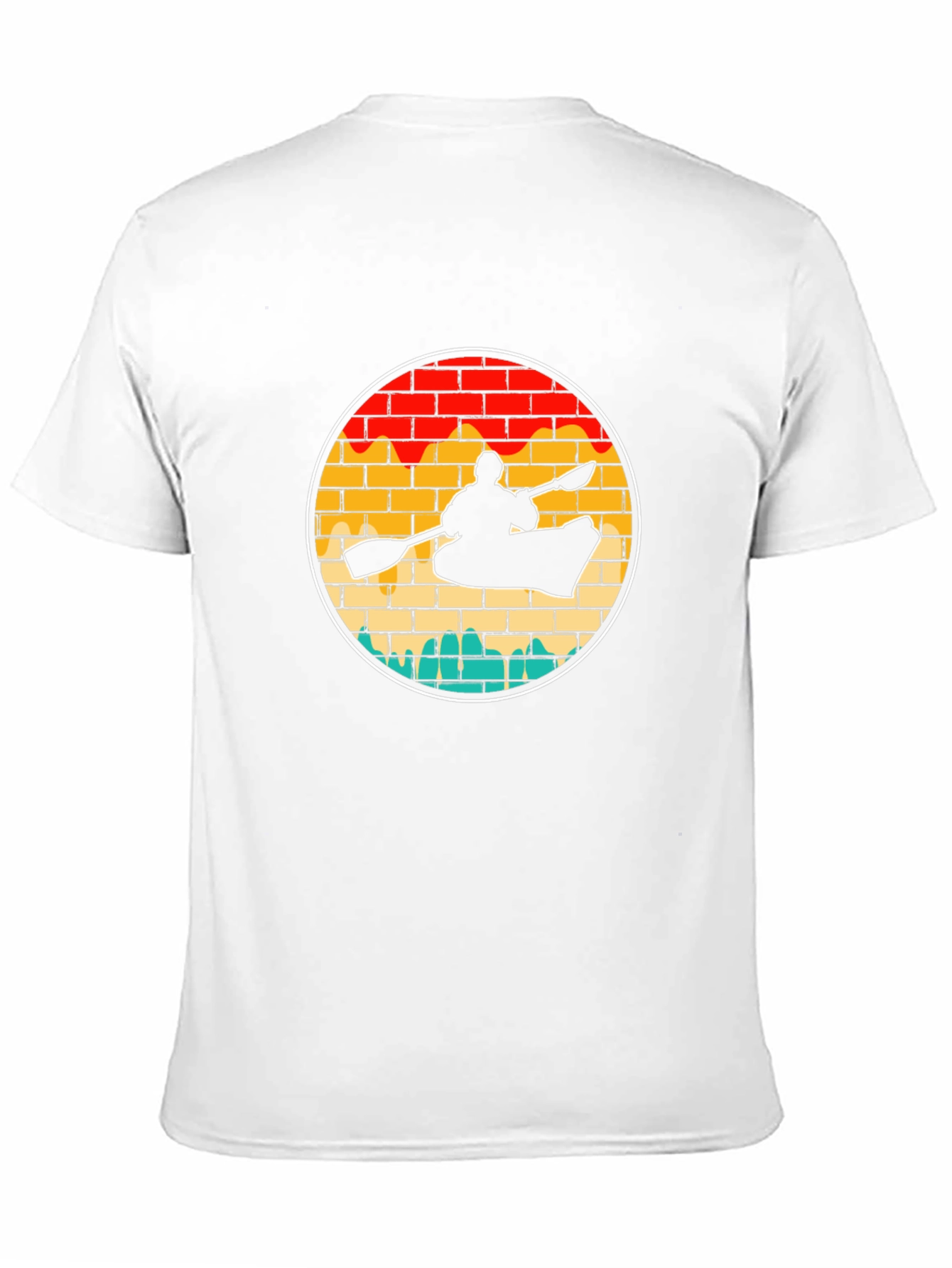 Kayaking Sunset Retro T-Shirt