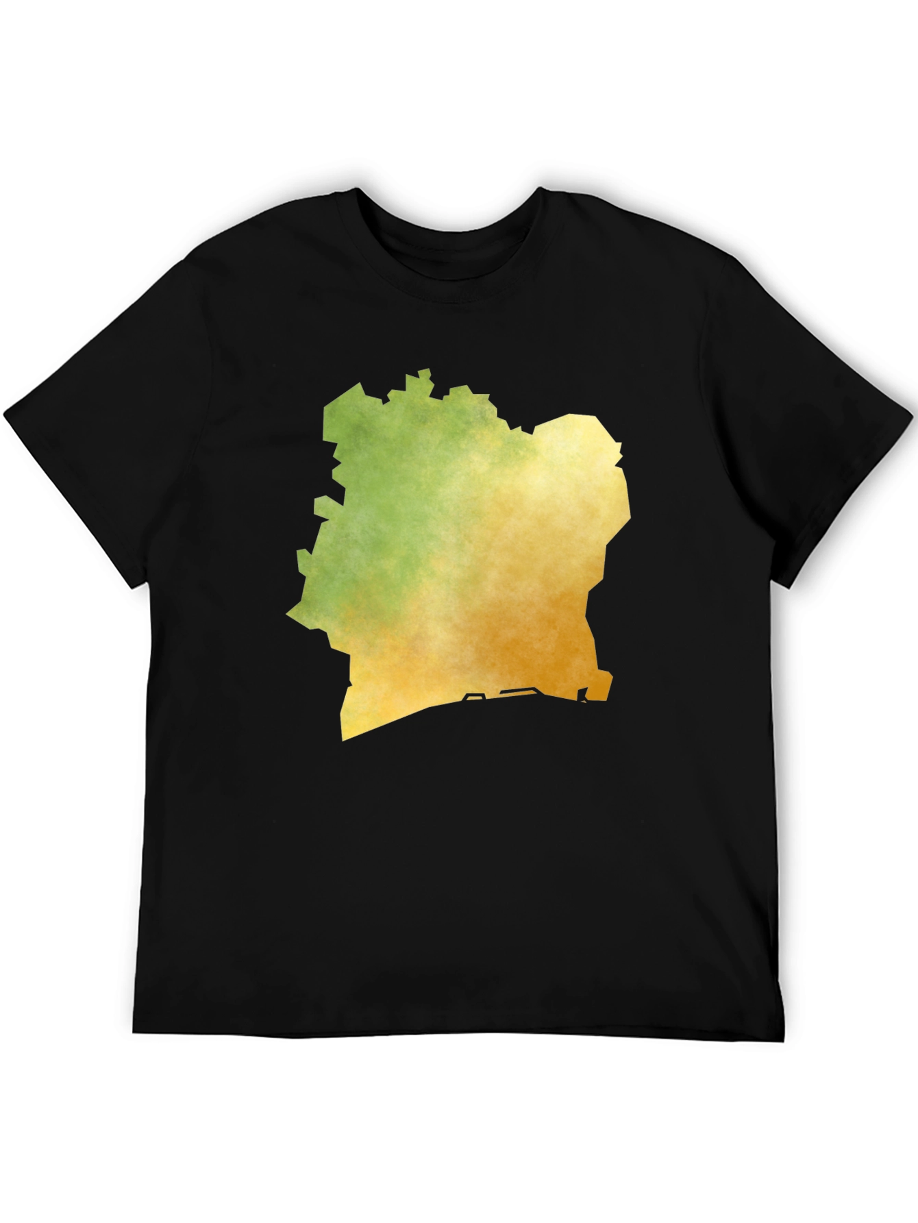 Ivory Coast Map T-Shirt - Black Graphic Tee